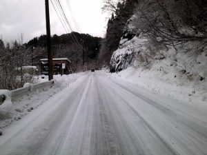 スキー場への連絡路